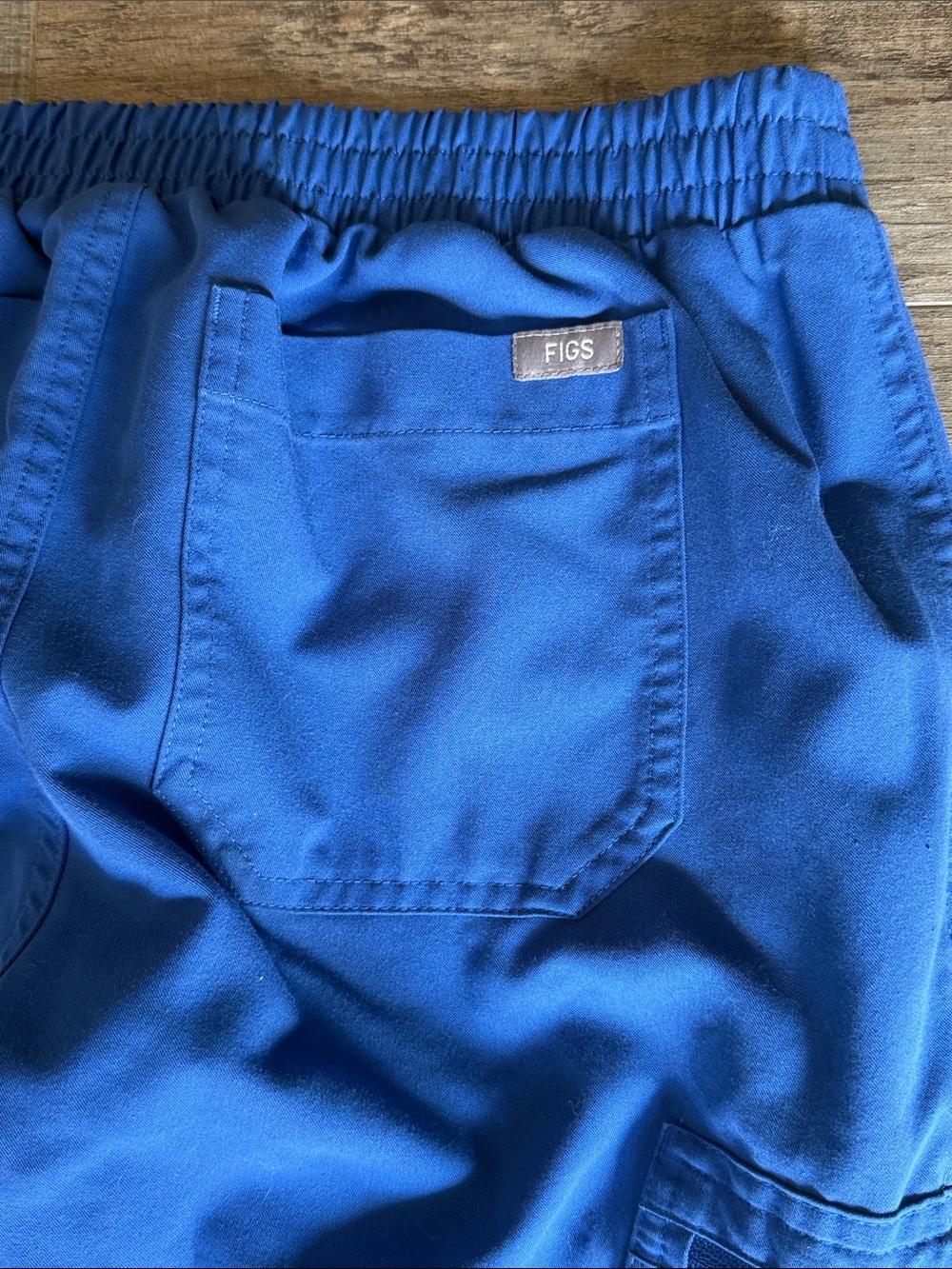 FIGS Womens Cobalt Blue Elastic Waist scrub pants
